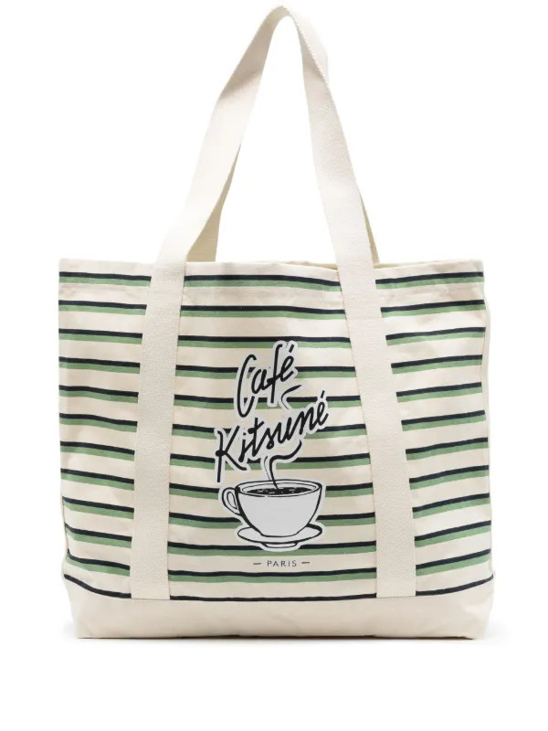 Gestreifter Shopper mit Print | Farfetch Global