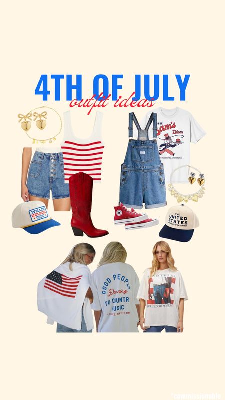 4th of July outfit ideas! 🤠🇺🇸❤️