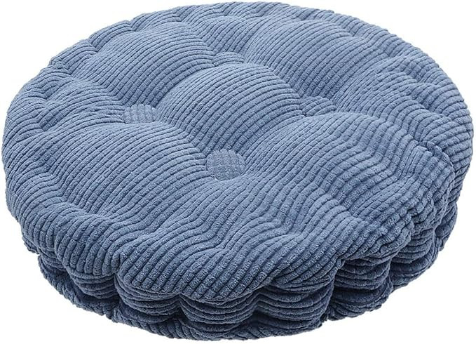 Saim Round Pillow Chair Pad Thickened Tatami Cushion Indoor Outdoor Pad (Blue 42cm) | Amazon (US)