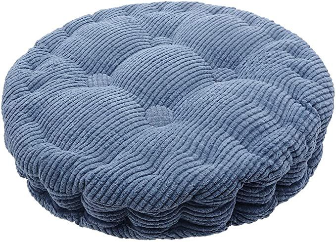 Saim Round Pillow Chair Pad Thickened Tatami Cushion Indoor Outdoor Pad (Blue 42cm) | Amazon (US)