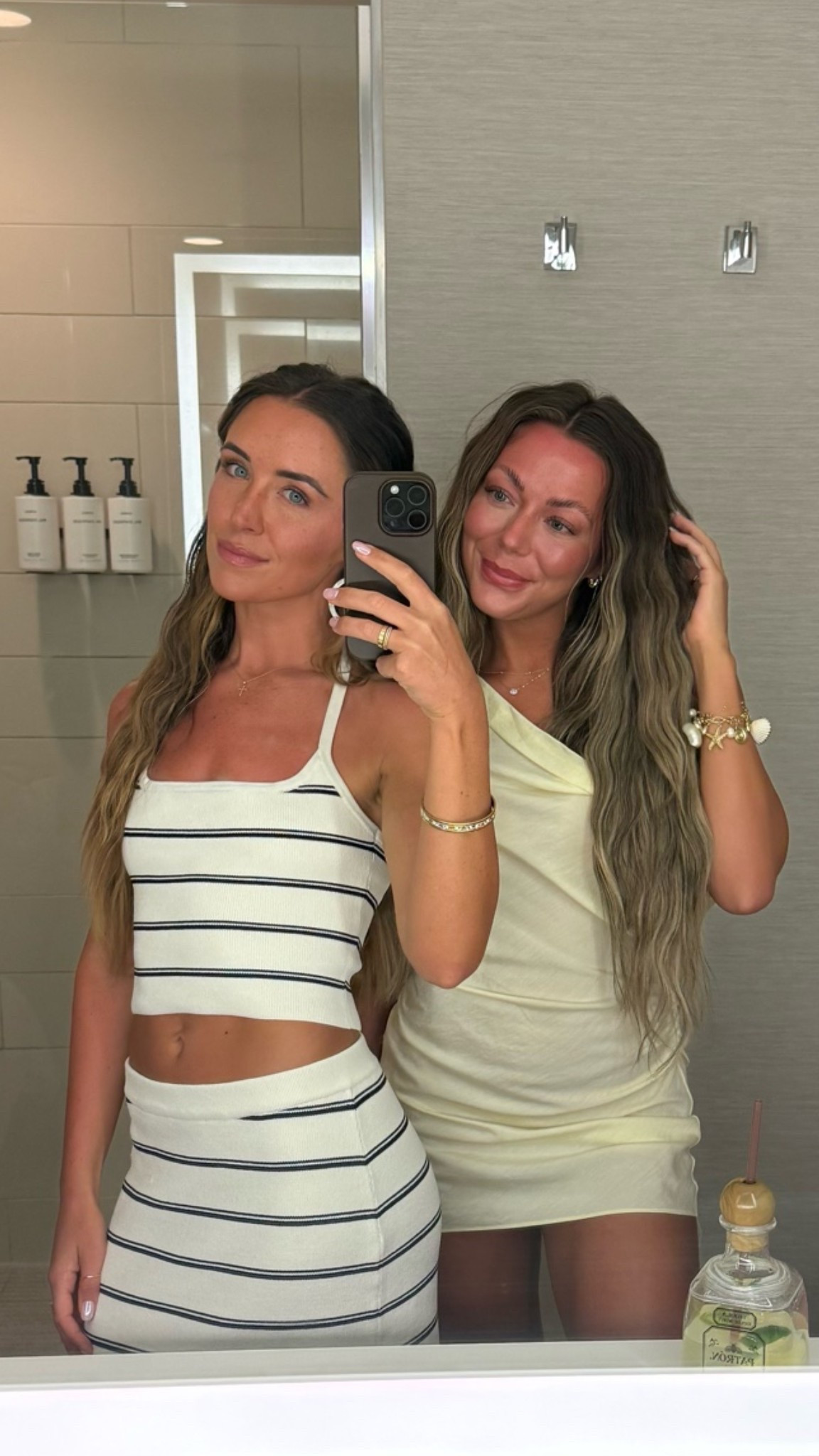 vacation set
striped maxi skirt and tank top, could be worn during the day or at night
wearing a small, but could’ve done an xs