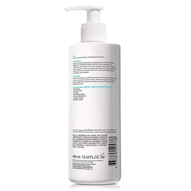 La Roche-Posay Toleriane Hydrating Gentle Cleanser, 13.52 fl oz | Walmart (US)