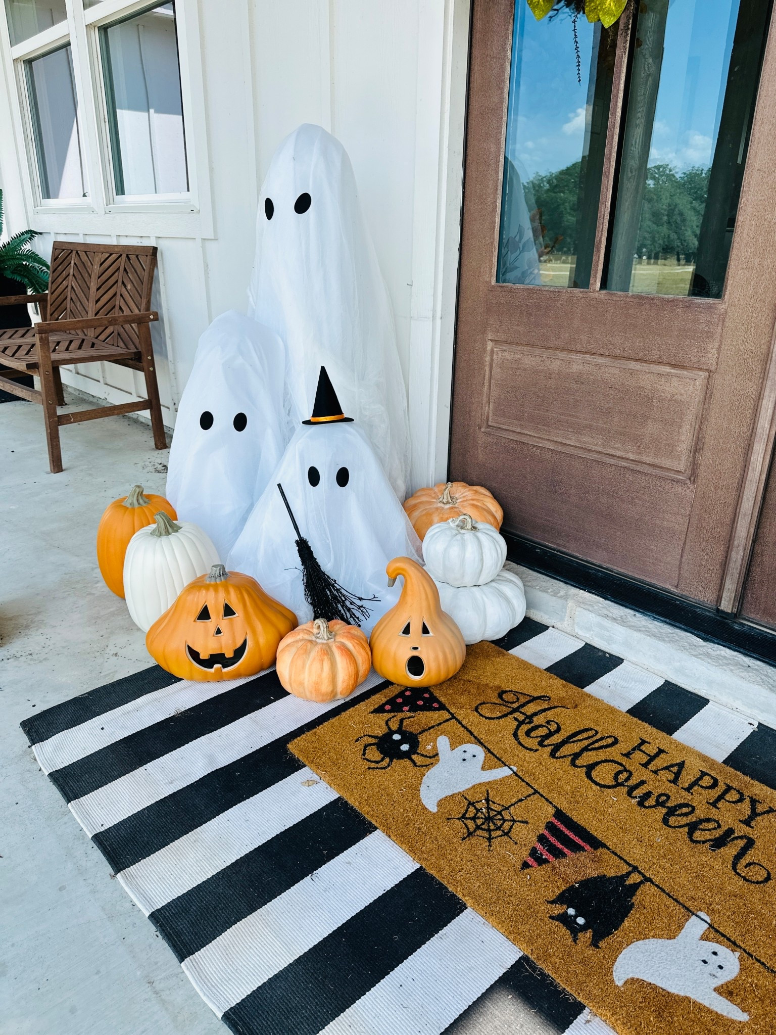  🎃👻 A little spooky cozy for the porch!
I added glowing ghosts, stacked pumpkins, and a touch of farmhouse charm to make our entryway festive for Halloween.

✨ Linking everything so you can recreate this look for your own home! Tap to shop or save for porch inspo.

#HalloweenPorch #SpookySeasonDecor #FarmhouseHalloween #PorchGoals

#LTKHome #LTKFindsUnder50 #LTKSeasonal