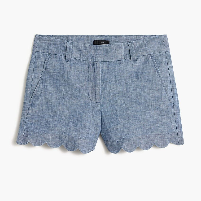 Chambray short with scalloped hem | J.Crew Factory