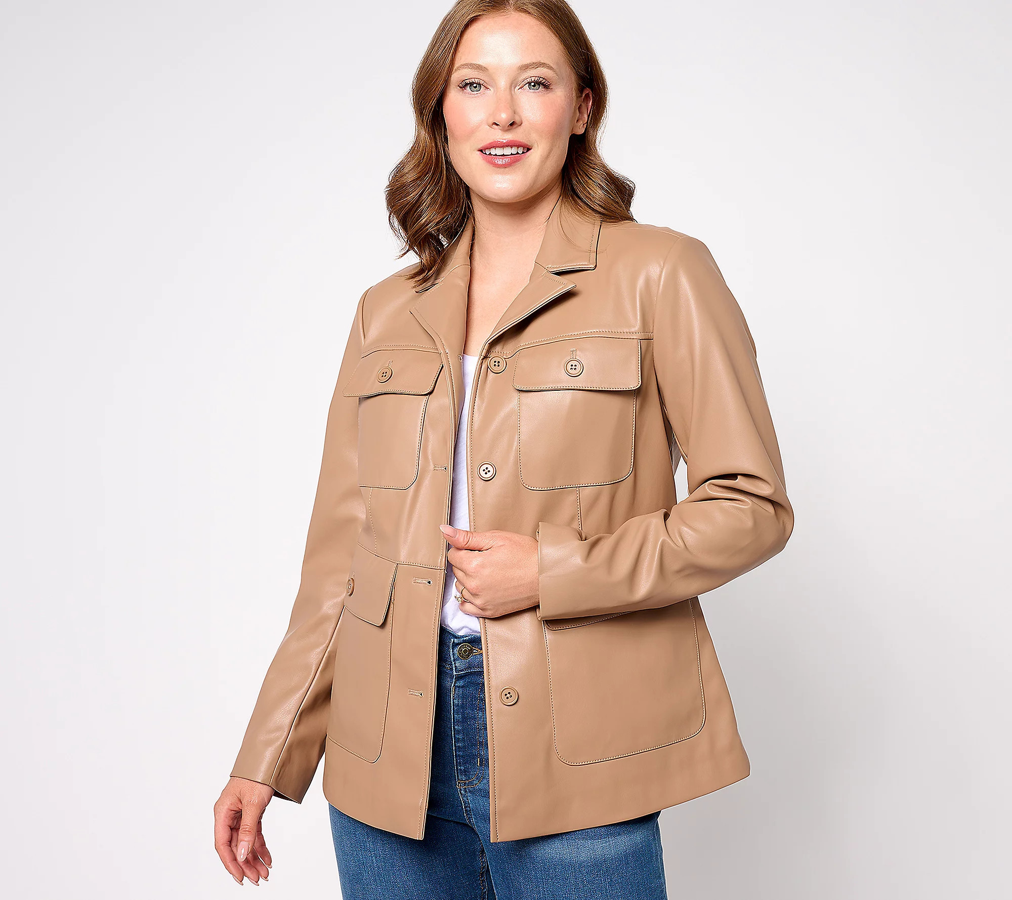 As Is Studio Park x Courtney Khondabi FauxLeather Jacket | QVC