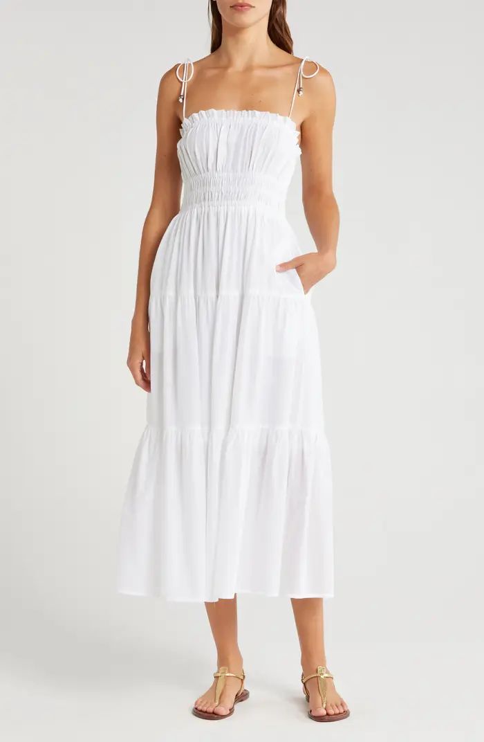 Smocked Cover-Up Midi Dress | Nordstrom