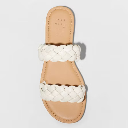 Women's Lucy Wide Width Braided Slide Sandals - A New Day™ | Target