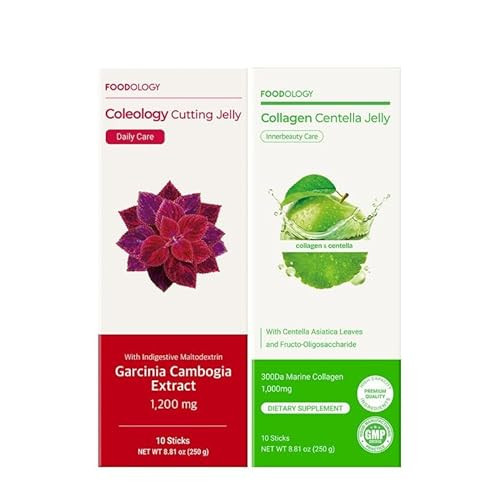 Stick Jelly Duo: Cutting & Collagen Jelly Set, Korean Supplement, Christmas Gifts Stocking Stuffers for Boosting Metabolism and Skin Hydration, Collagen, Centella Asiatica, Garcinia Cambogia Jel | Amazon (US)