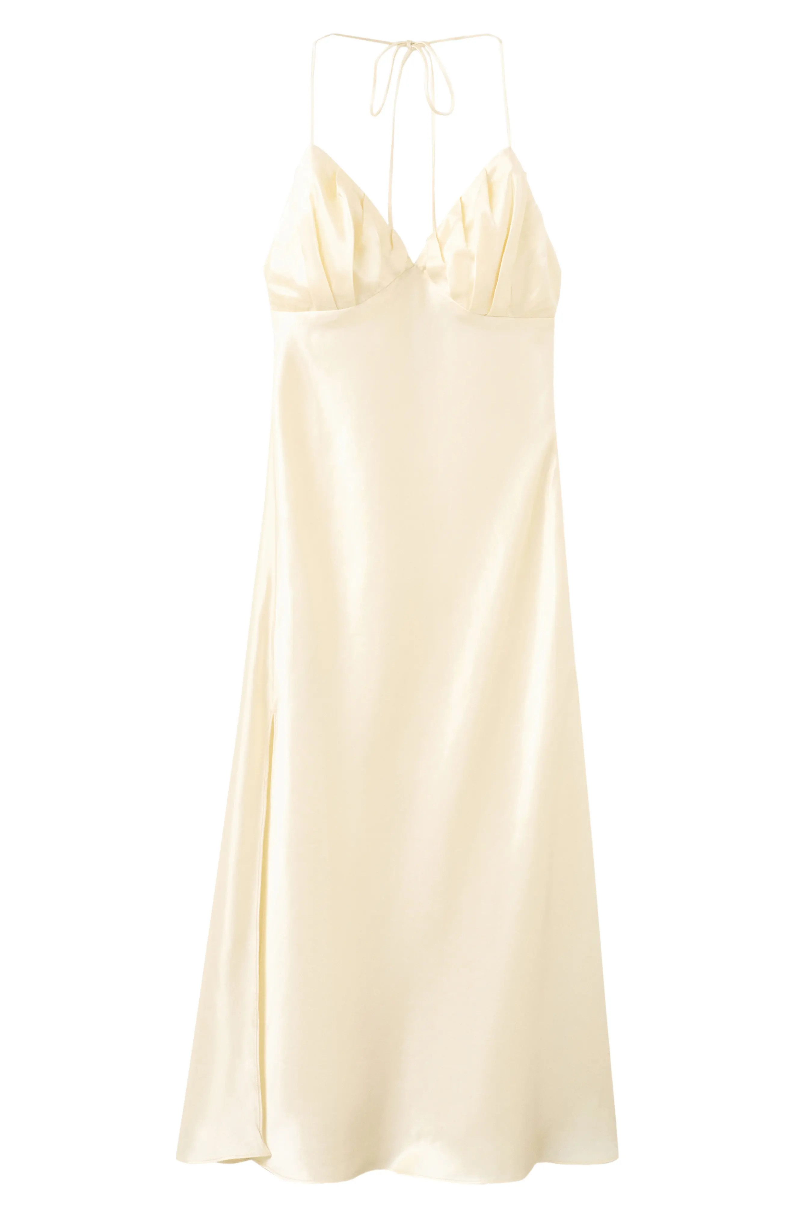 Satin Halter Neck Slip Dress (Women) | Nordstrom | Nordstrom