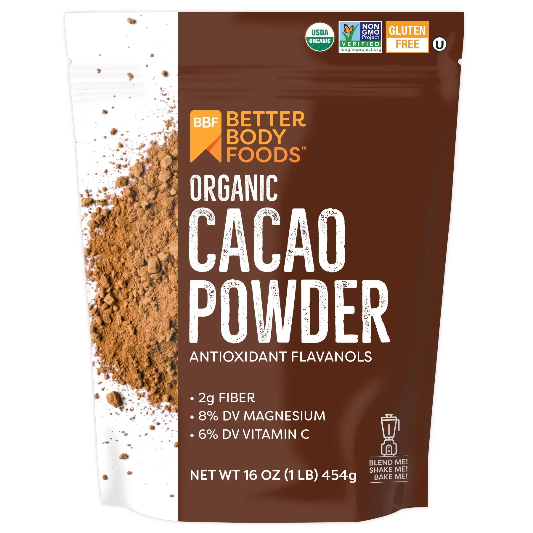 BetterBody Foods Organic Cacao Powder, 16 oz | Walmart (US)
