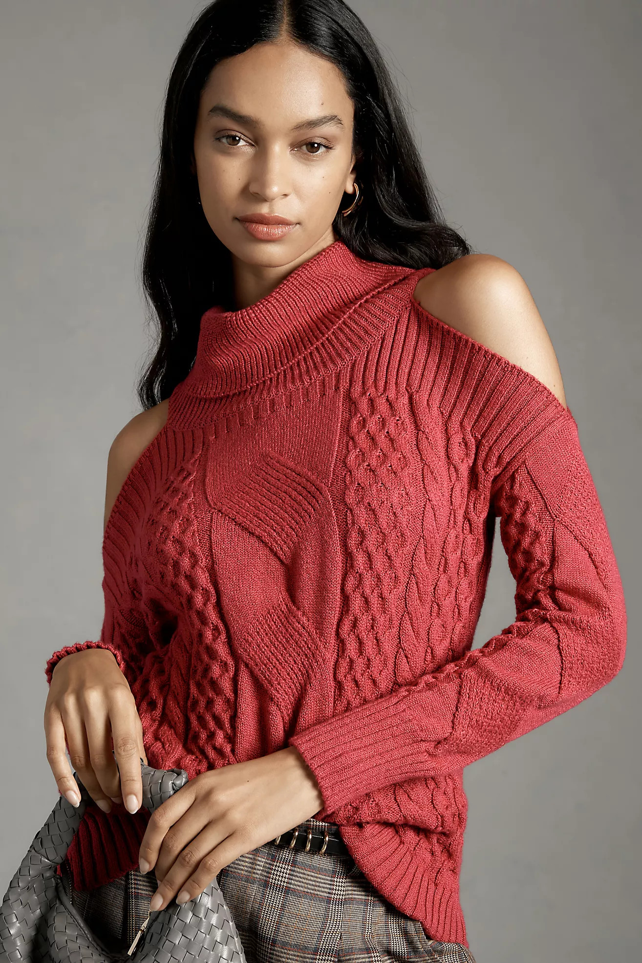 By Anthropologie Cold Shoulder Cable Sweater | Anthropologie (US)