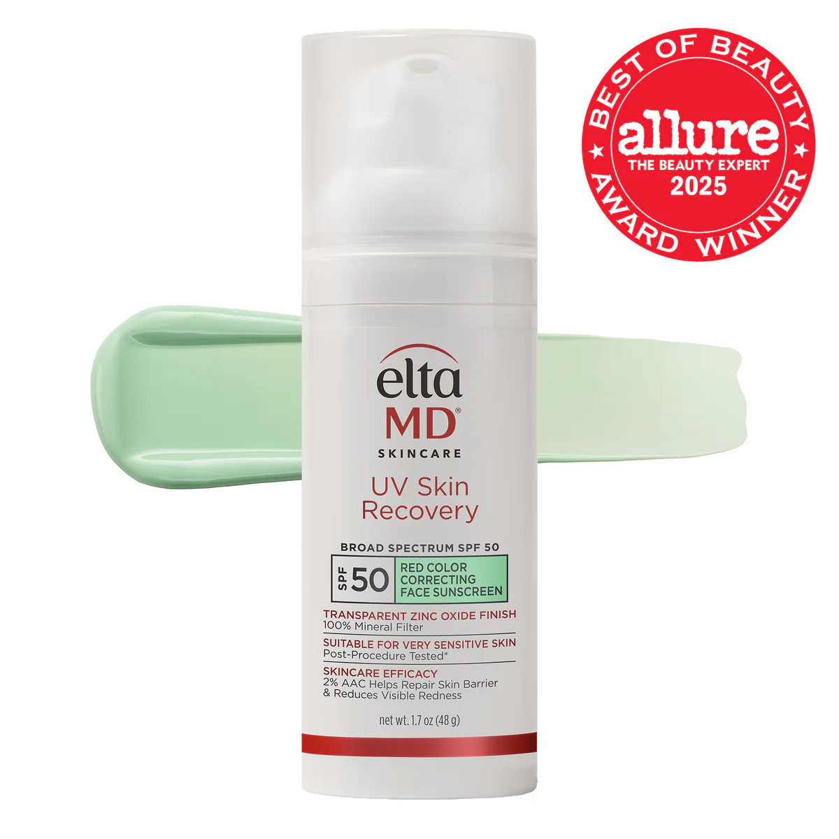 EltaMD UV Skin Recovery Red Color Correcting Green Tint Broad Spectrum SPF 50 | EltaMD