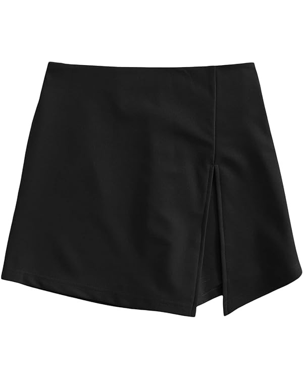 Floerns Women's Plus Size Asymmetrical Skorts High Waisted Skirts Shorts | Amazon (US)