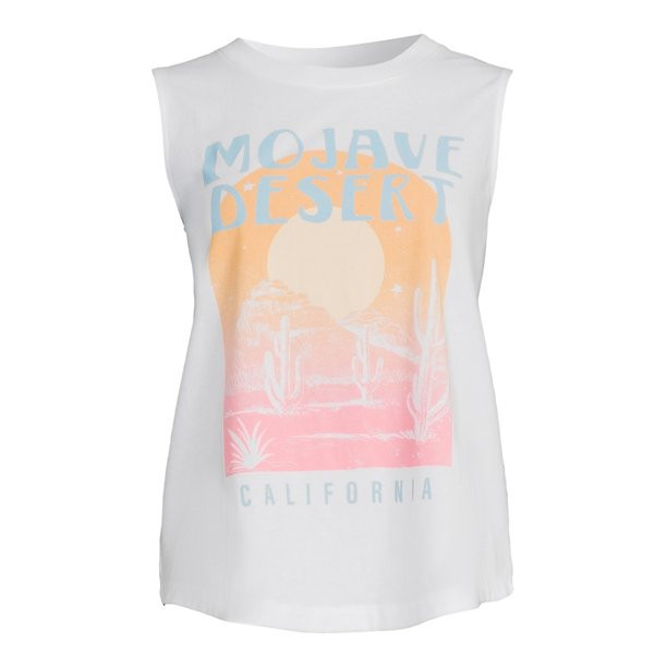 Time and Tru Women's Destination Graphic Print Tank Top | Walmart (US)