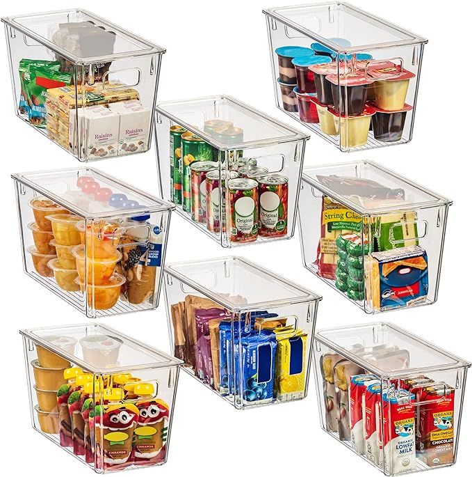 ClearSpace Plastic Storage Bins with Lids – Perfect Kitchen Organization or Pantry Fridge Organ... | Amazon (US)