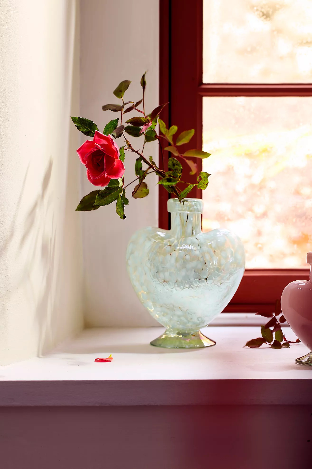 Glass Heart Bud Vase | Anthropologie (US)