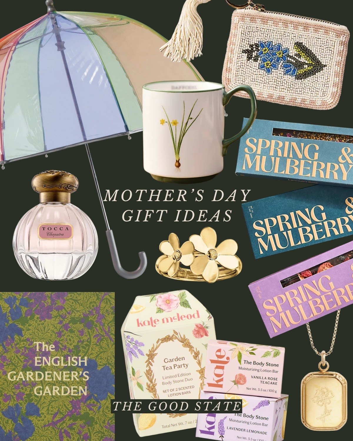 This collection is for the Springtime girlies who find joy in the April Showers and May Flowers. For the ladies dressing a little brighter this time of year, wearing all the florals, and who have (or need) a cute rain jacket or colorful umbrella  to make rainy Spring days a little happier.
This collection is for the ladies giving gardening a try for the first time or those tending to the same garden they have poured their heart and soul into for years. For those cultivating the soil of their hearts and homes too. For the girlies who love earth tones and blooming colors too.

The good state, Lauren England, terrain, Anthropologie, Amazon, Amazon home, Amazon beauty, spring fashion, summer fashion, maxi dress, casual outfit, crochet top, gardening, flowers, florals, spring outfit, wreath, pottery barn, nordstrom, coffee table book, LL Bean, clean beauty, wedding guest dress, bag, tote, purse, woven purse, rain boots, Sunhat, flat, JCrew JCrew factory, white dress, sunglasses, quince, gold necklace, Mother’s Day gift, Mother’s Day outfit, Easter, Easter dress 

#LTKGiftGuide #LTKFindsUnder50 #LTKHome