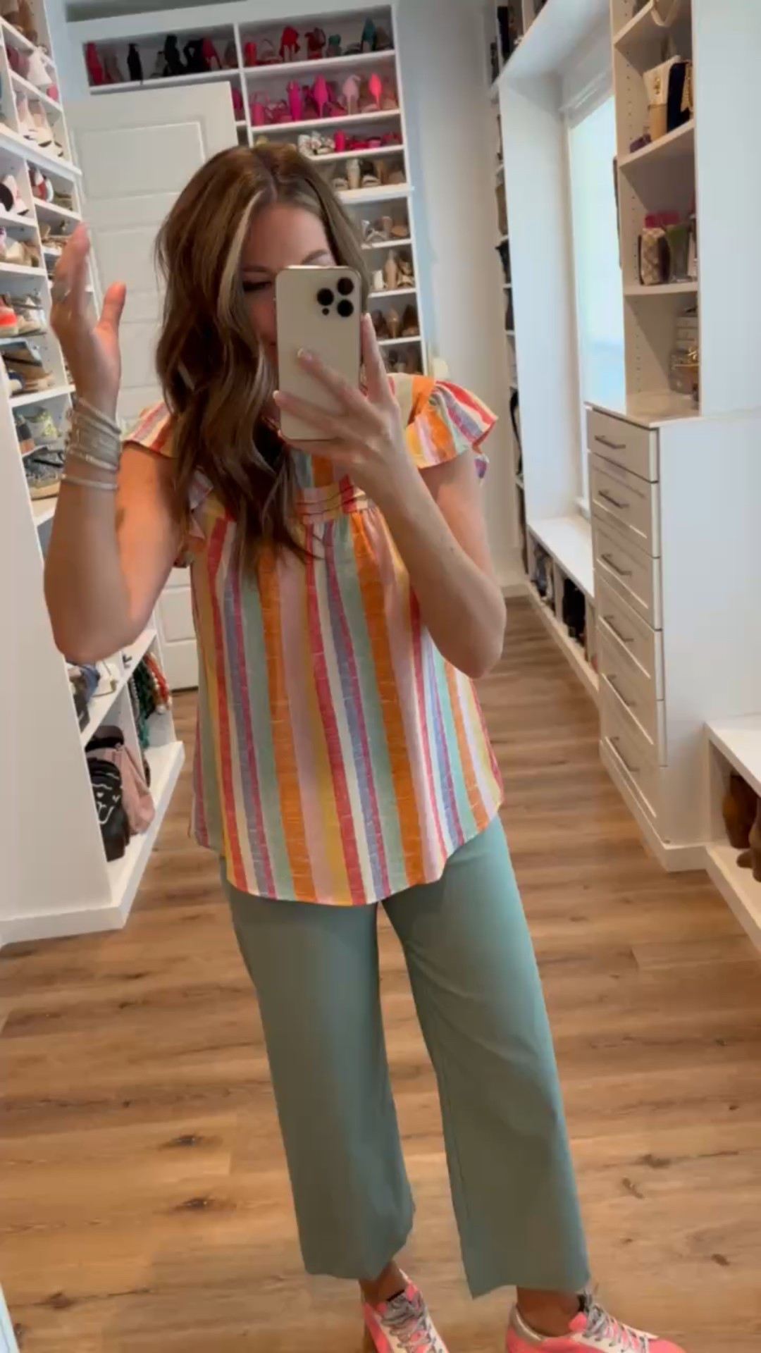 Bright, colorful, and actually practical teacher outfits — all from Amazon! Comfortable enough for a full day on your feet and cute enough for the classroom and beyond. In a medium pastel stripe blouse, size 28 wide leg cropped pants, tote and accessories- fits tts. Shop dandy, back to school, teacher outfits, teacher dress, teacher maxi dress, budget friendly

#LTKFindsUnder50 #LTKSeasonal #LTKStyleTip