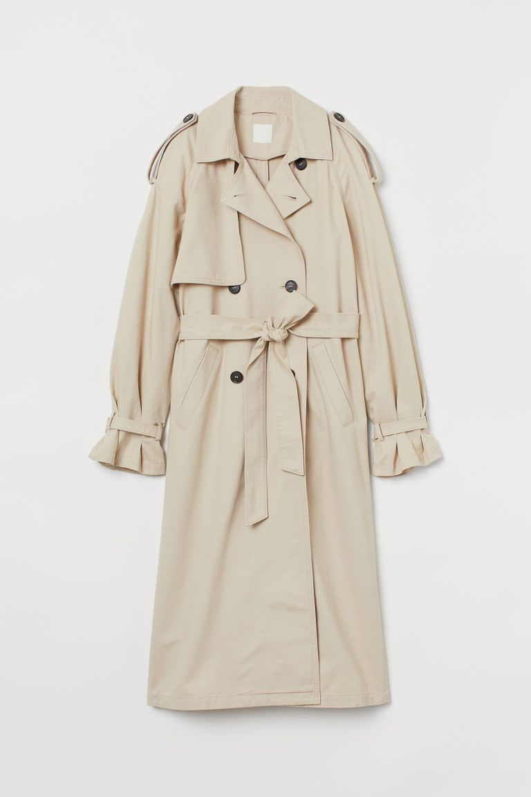 H & M - Double-breasted Trenchcoat - Beige | H&M (US + CA)
