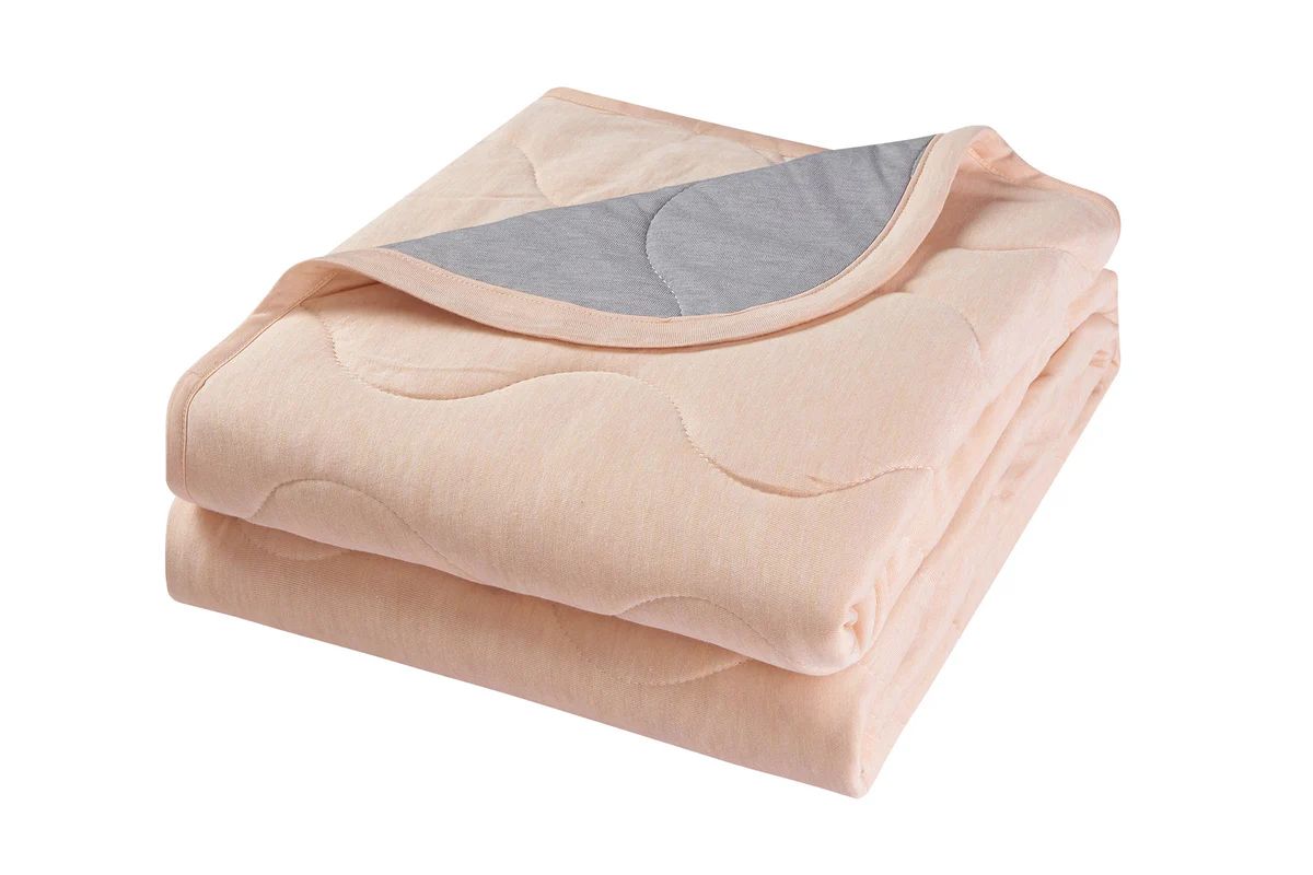 Small Bamboo Jersey Cozy Blanket 2.0 TOG - Pantone Bellini Drizzle | Nest Designs