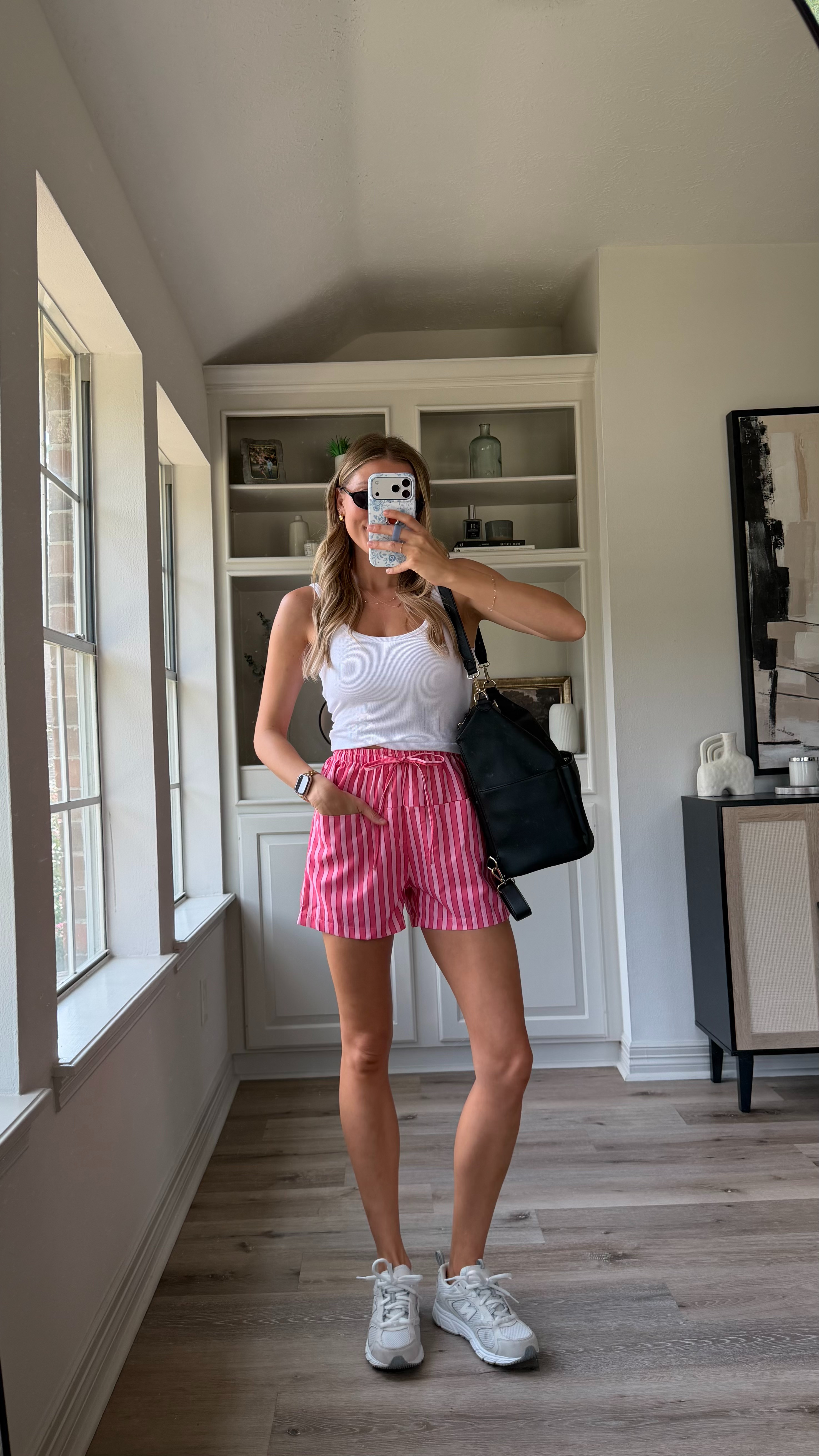 Loving this bra tank for summer! Wearing small in tank and shorts! 

 #LTKootd #LTKmomlife