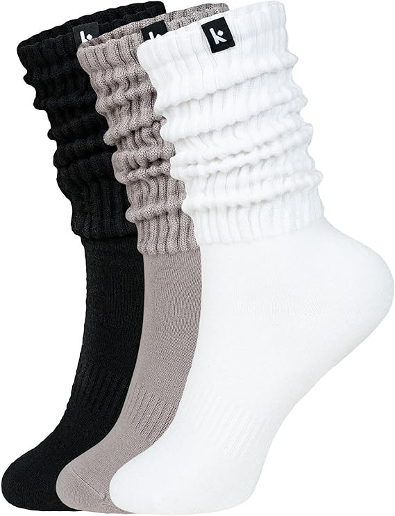Kamo Fitness Cozy 3-Pair Pack - Scrunch Long Crew Socks for Women, Soft & Breathable Boot and Slo... | Amazon (US)