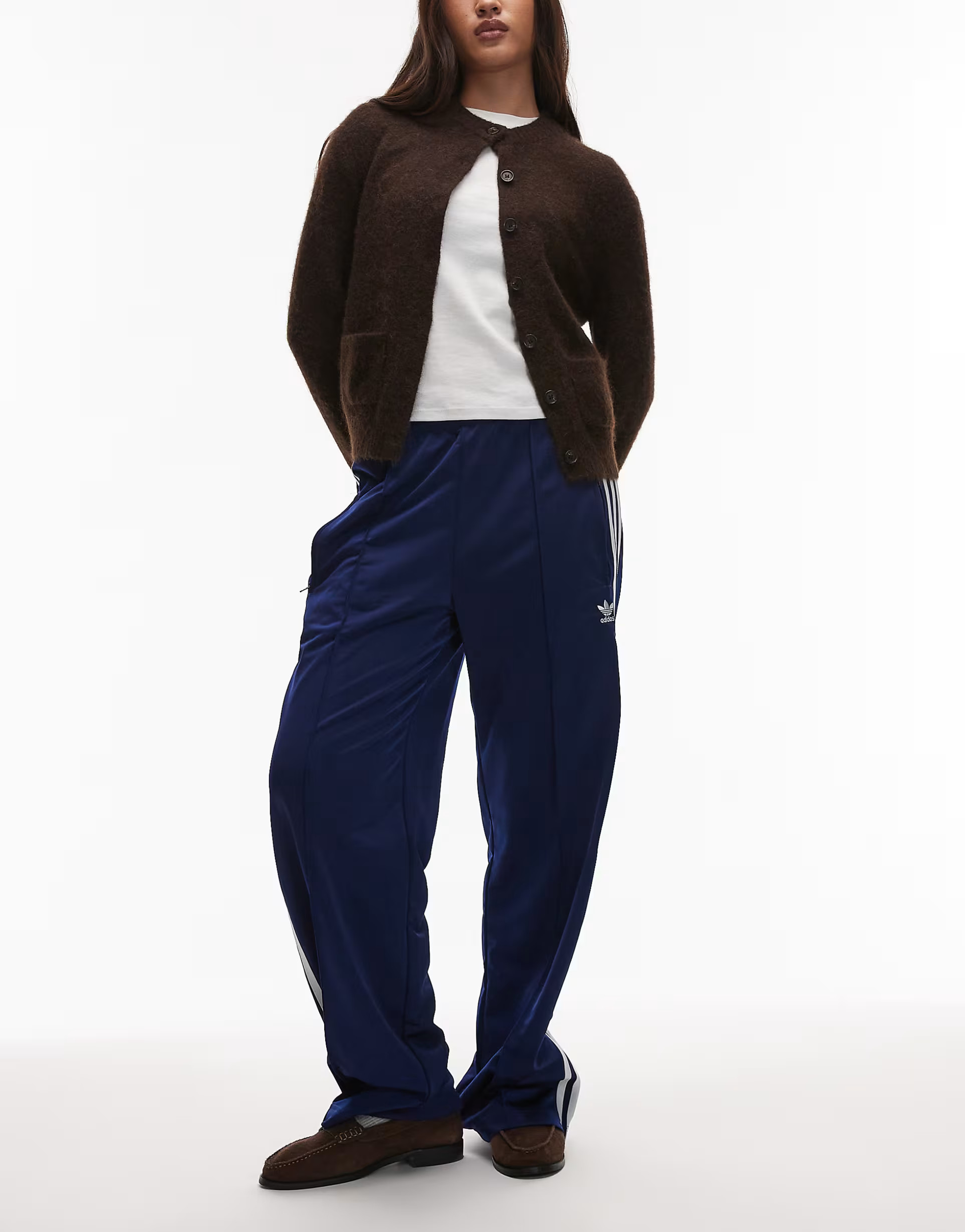 adidas Originals Firebird Loose track pants in navy  | ASOS | ASOS (Global)