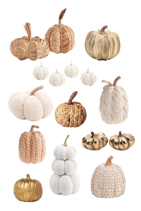 Neutral fall pumpkins from target, world market and tj maxx 

#LTKhome #LTKSeasonal #LTKHalloween