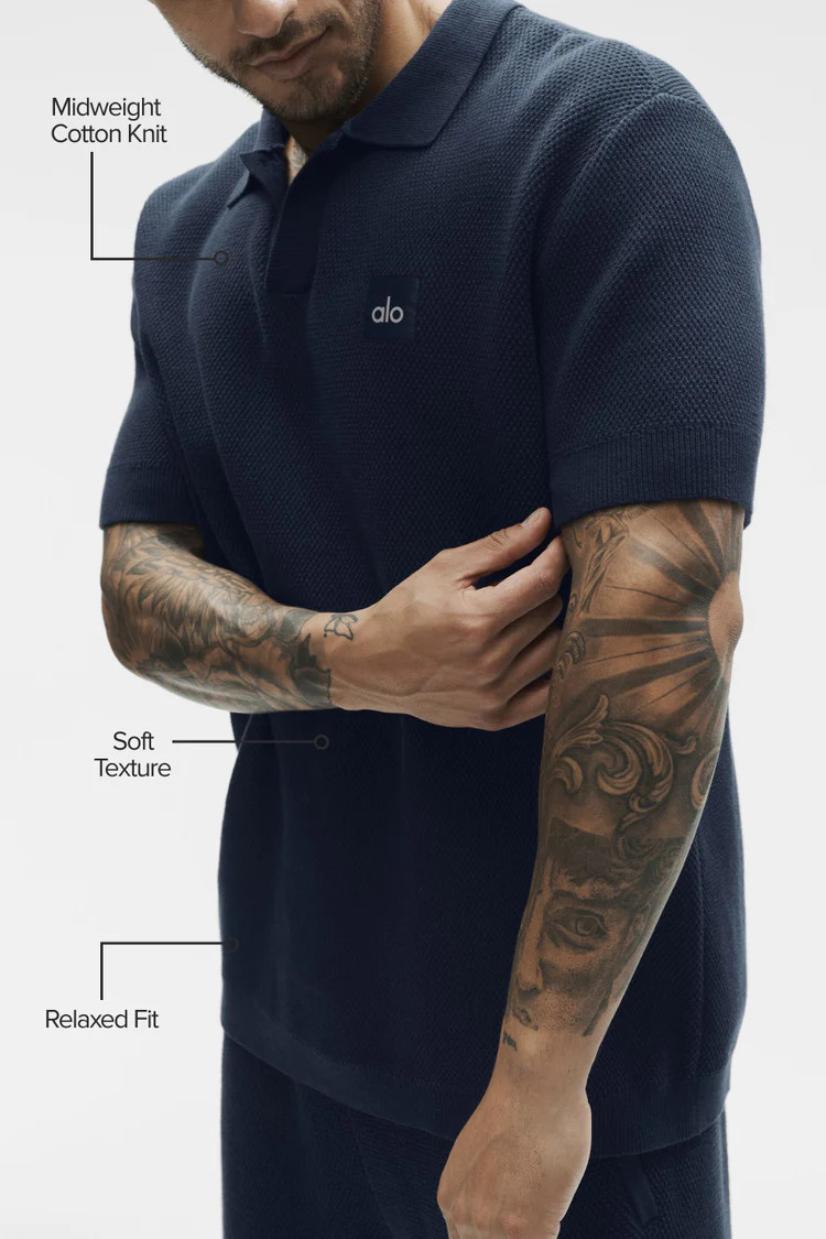 Sports Club Sweater Knit Polo | Alo Yoga