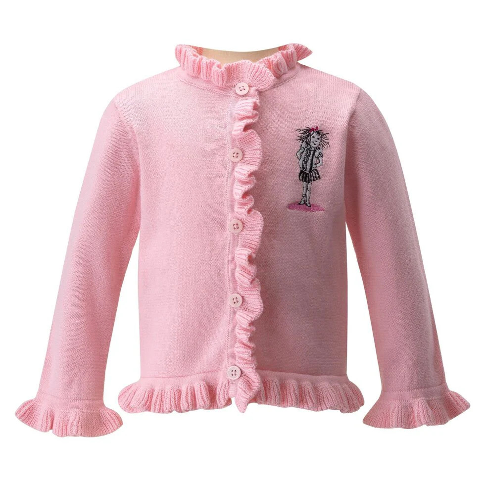 Eloise Infant Pink Embroidered Cardigan | Rachel Riley