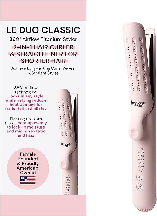 L'ANGE HAIR Le Duo Standard 360° Airflow Styler | 2-in-1 Curling Wand & Titanium Flat Iron Hair ... | Amazon (US)