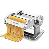 Ovente Manual Stainless Steel Pasta Maker Machine and 7 Thickness Setting (0.5 to 3 mm), Easy Cleani | Amazon (US)