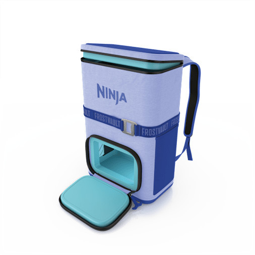 Ninja FrostVault™ Go 24-Can Backpack Soft Cooler with Cold Dry Zone (Blueberry) | FF124PR | Ninja Kitchen