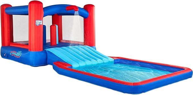 Sunny & Fun Slide N’ Splash Bounce House Inflatable Water Slide Park – Heavy-Duty for Outdoor... | Amazon (US)