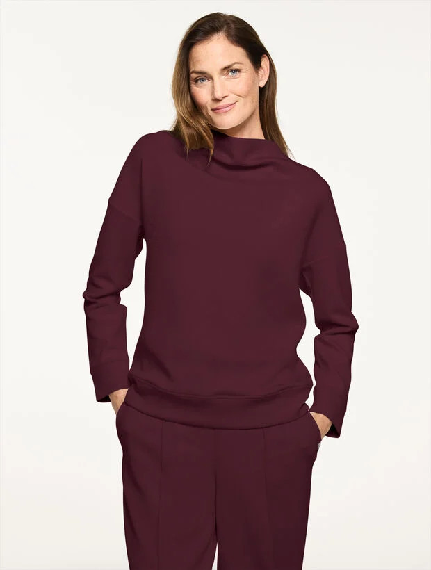 AirKnit Stretch Cowl-Neck Pullover | Talbots