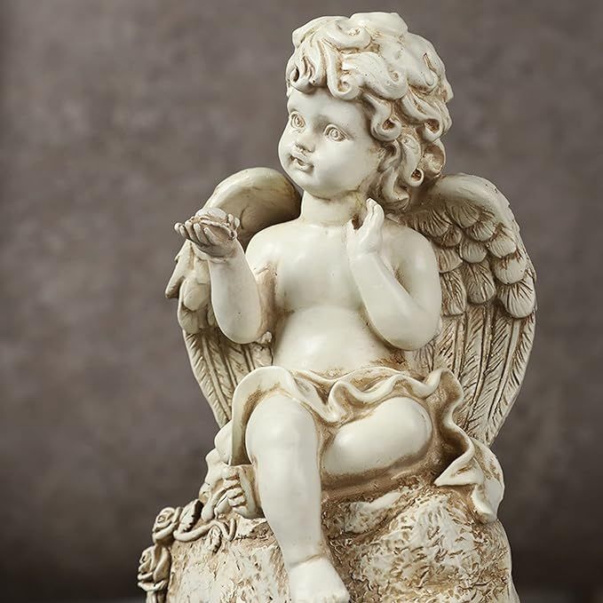 Lrenkey Sculptures Statues for Home Decor - American Vintage Angel Girl Ornaments, Artwork Cupid ... | Amazon (US)