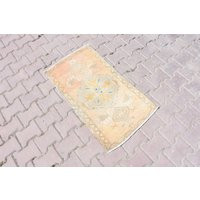 Muted Doormat Rug, Turkish Rug, Bohemian Rug, Bath Mat Rug, Anatolian Rug, Vintage Small Rug, Oushak Rug, Boho Rugs, Antique Rug | Etsy (US)