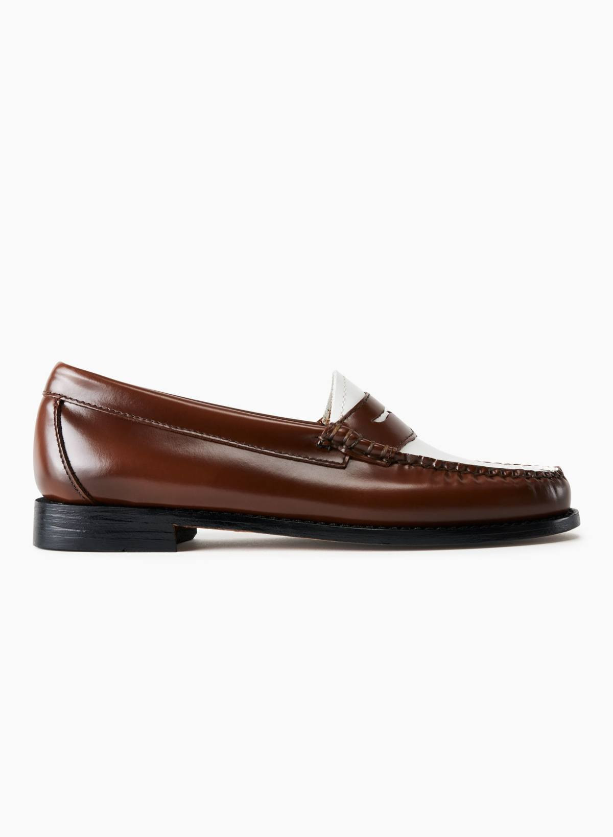 GH BASS Whitney Weejun in Brown/White | 9.5 | Aritzia