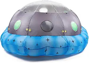 Inflatable Kids Fort Tent – Colorful Spaceship Design with Transparent Roof & Windows – Quick... | Amazon (US)