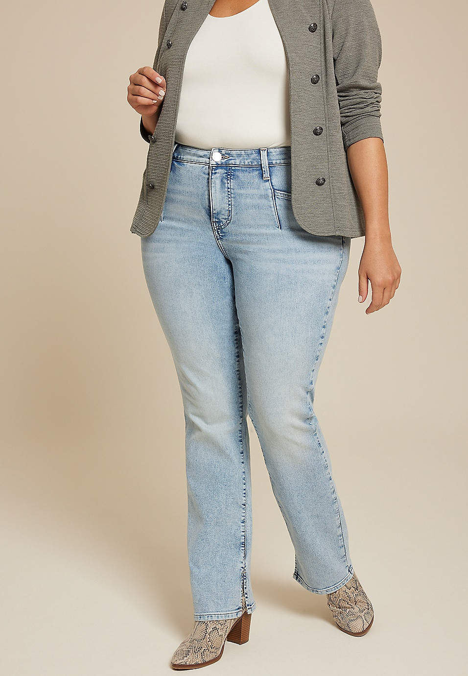 Plus Size Everflex™ No Gap High Rise Slim Boot Jean | Maurices