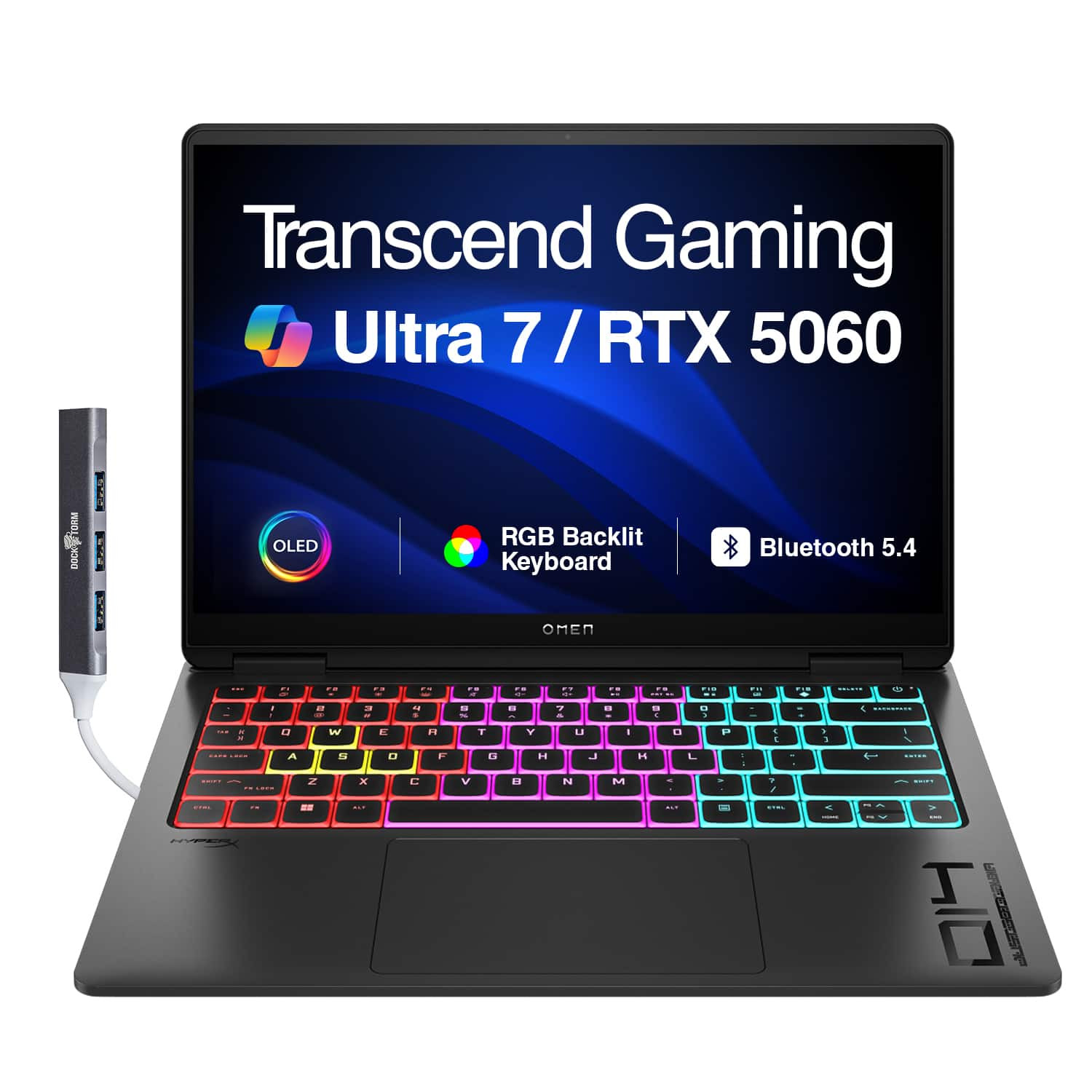 HP - OMEN Laptop 14.0 2.8K Display (Ultra 7-255H, 32GB, 1TB SSD, NVIDIA GeForce RTX 5060, Win 11 Home) w/USB Hub - Shadow Black | Best Buy U.S.