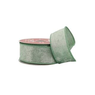1.5" x 25Ft Sage Wired Velvet Ribbon by Celebrate It® in Null | Michaels® | Michaels Stores