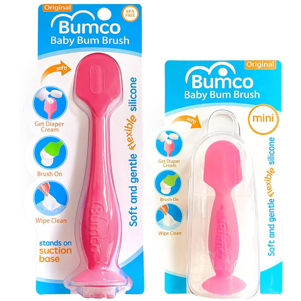Bumco Baby Bum Brush + Mini Baby Diaper Cream Spatula with Case - BPA-Free Silicone Diaper Spatul... | Amazon (US)