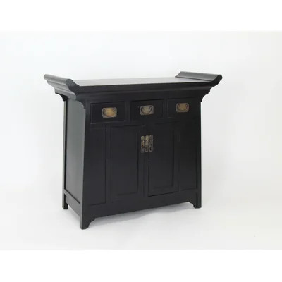 Asian Oriental 2 Door Accent Cabinet Finish: Black | Wayfair North America