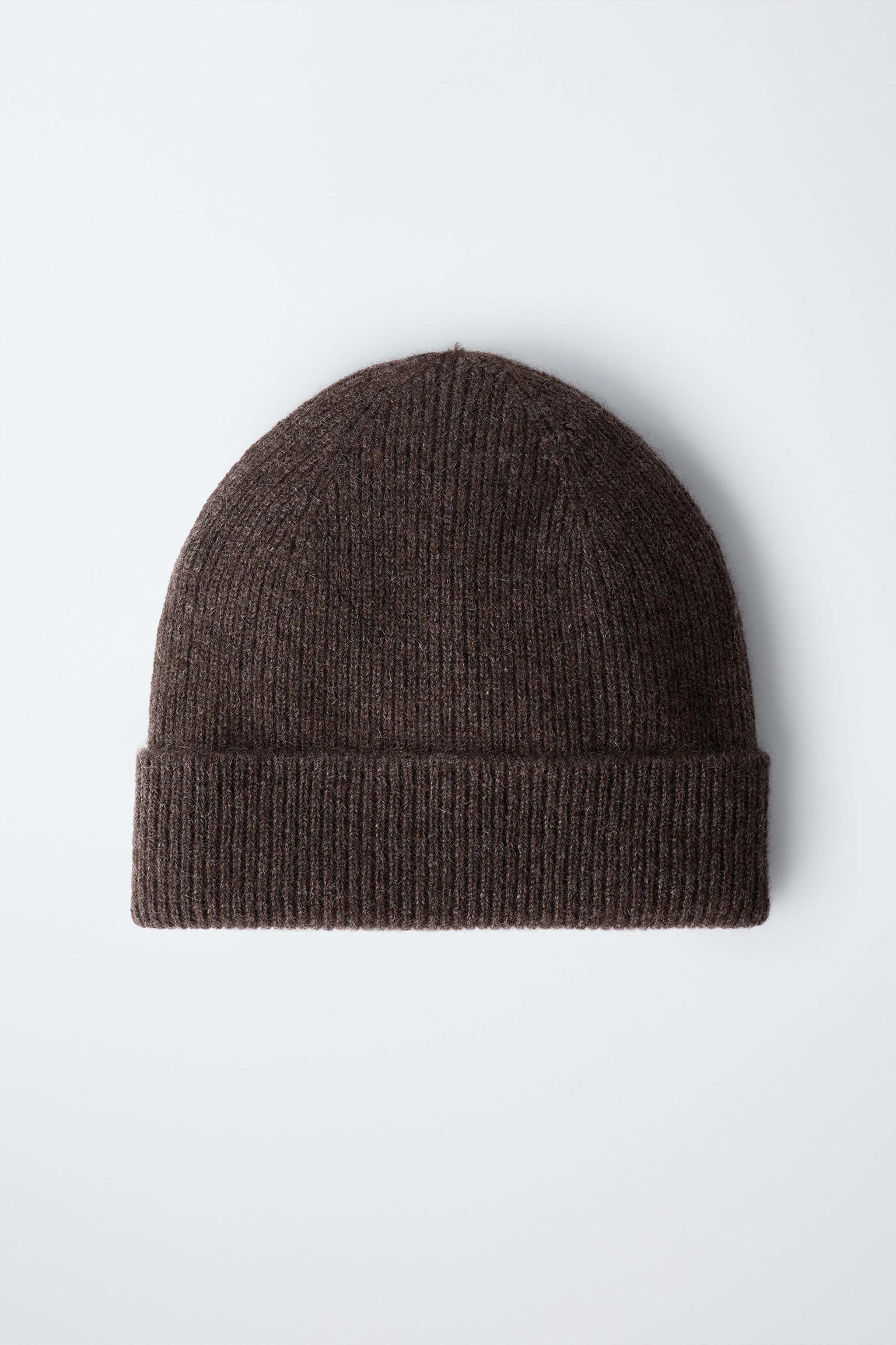 100% CASHMERE RIBBED BEANIE | Zara UK