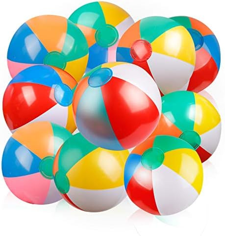 Coogam Inflatable Beach Ball Classic Rainbow Color Birthday Pool Party Favors Summer Water Toy Fu... | Amazon (US)