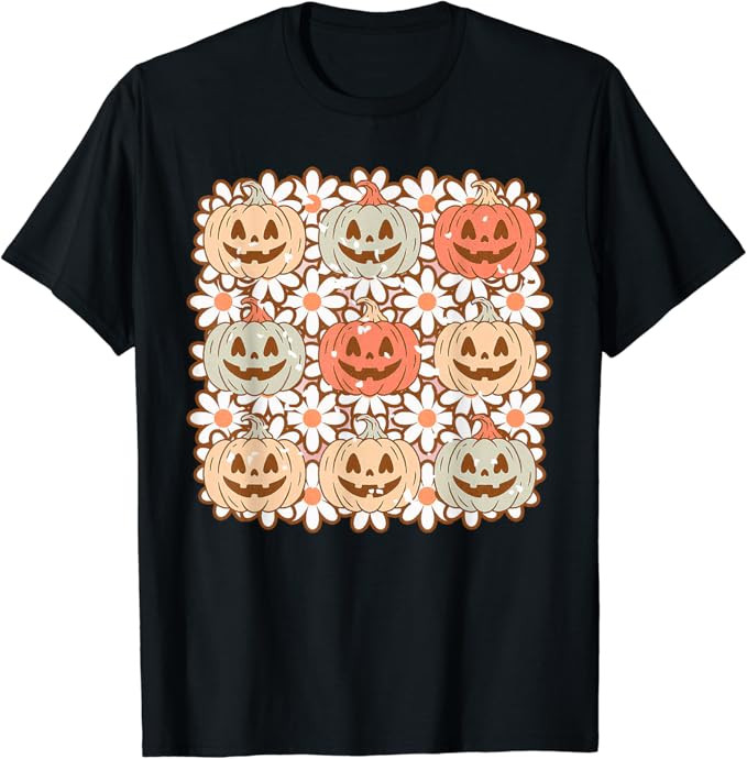 Vintage Retro Halloween Pumpkin Men Women Kids T-Shirt | Amazon (US)