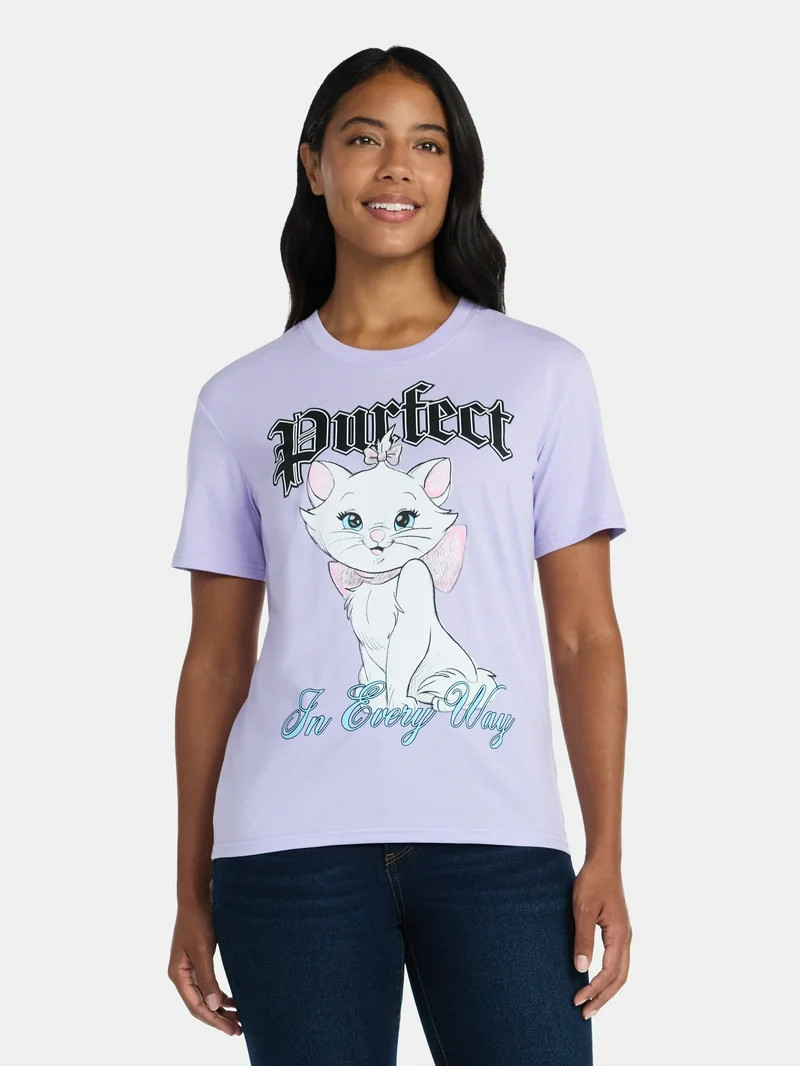 Aristocats Women's Graphic Tee with Short Sleeves, Sizes XXS-XXL | Walmart (US)