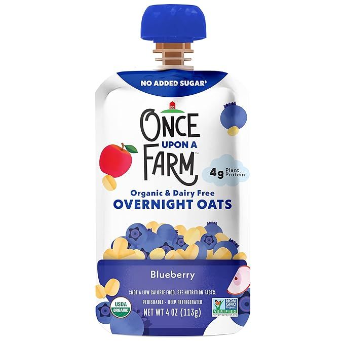 Once Upon a Farm Organic Blueberry Overnight Oats, 4.0 Oz | Amazon (US)