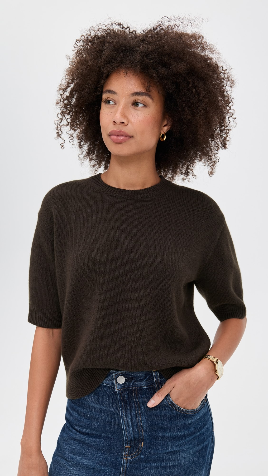 Crop Cashmere Tee | Shopbop